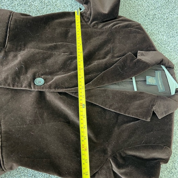 Banana Republic Women’s Chocolate Brown Velvet Single Button Blazer Size 10 - Picture 5 of 7